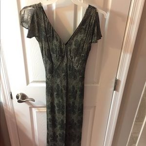 Long black and white dress